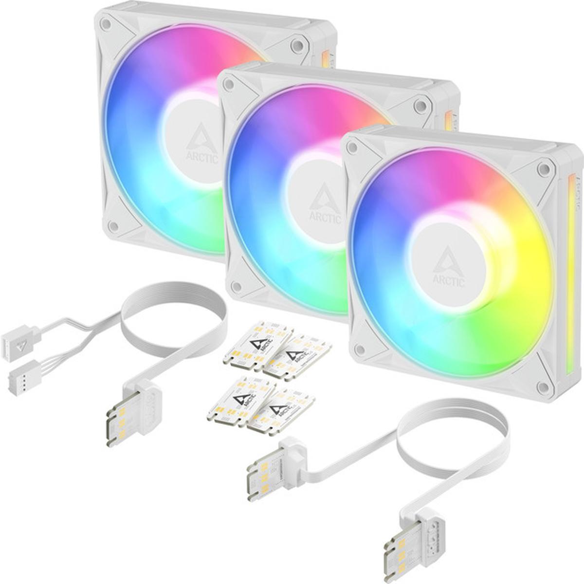 Arctic BioniX P12 A-RGB 120mm PWM Lüfter 3er-Pack weiß