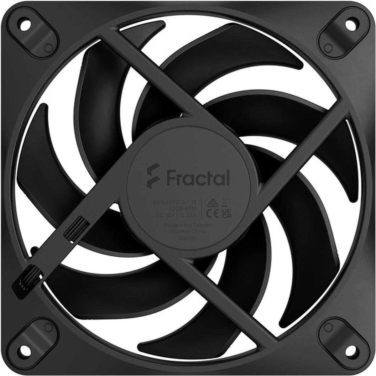 Fractal Design Dynamic 3 12 120mm Gehäuselüfter schwarz