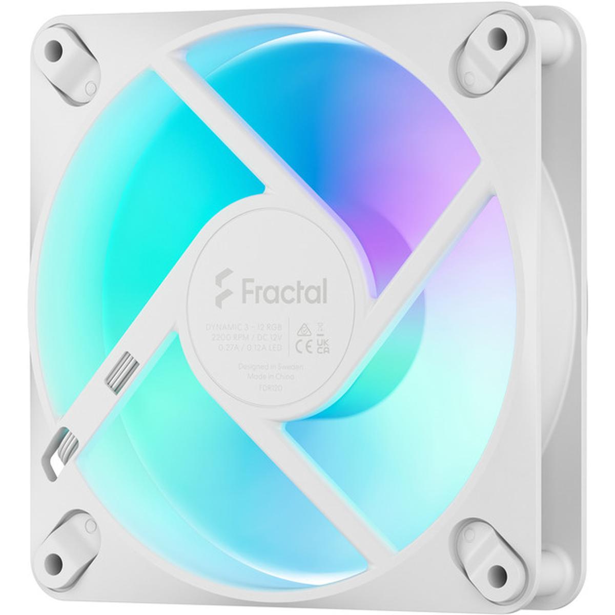 Fractal Design Dynamic 3 12 RGB 120mm Gehäuselüfter weiß