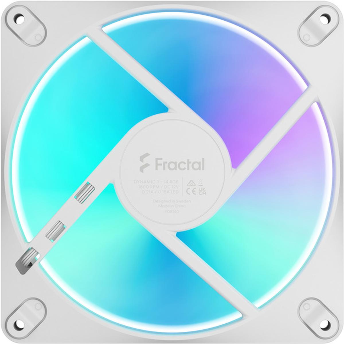 Fractal Design Dynamic 3 14 RGB 140mm Gehäuselüfter weiß