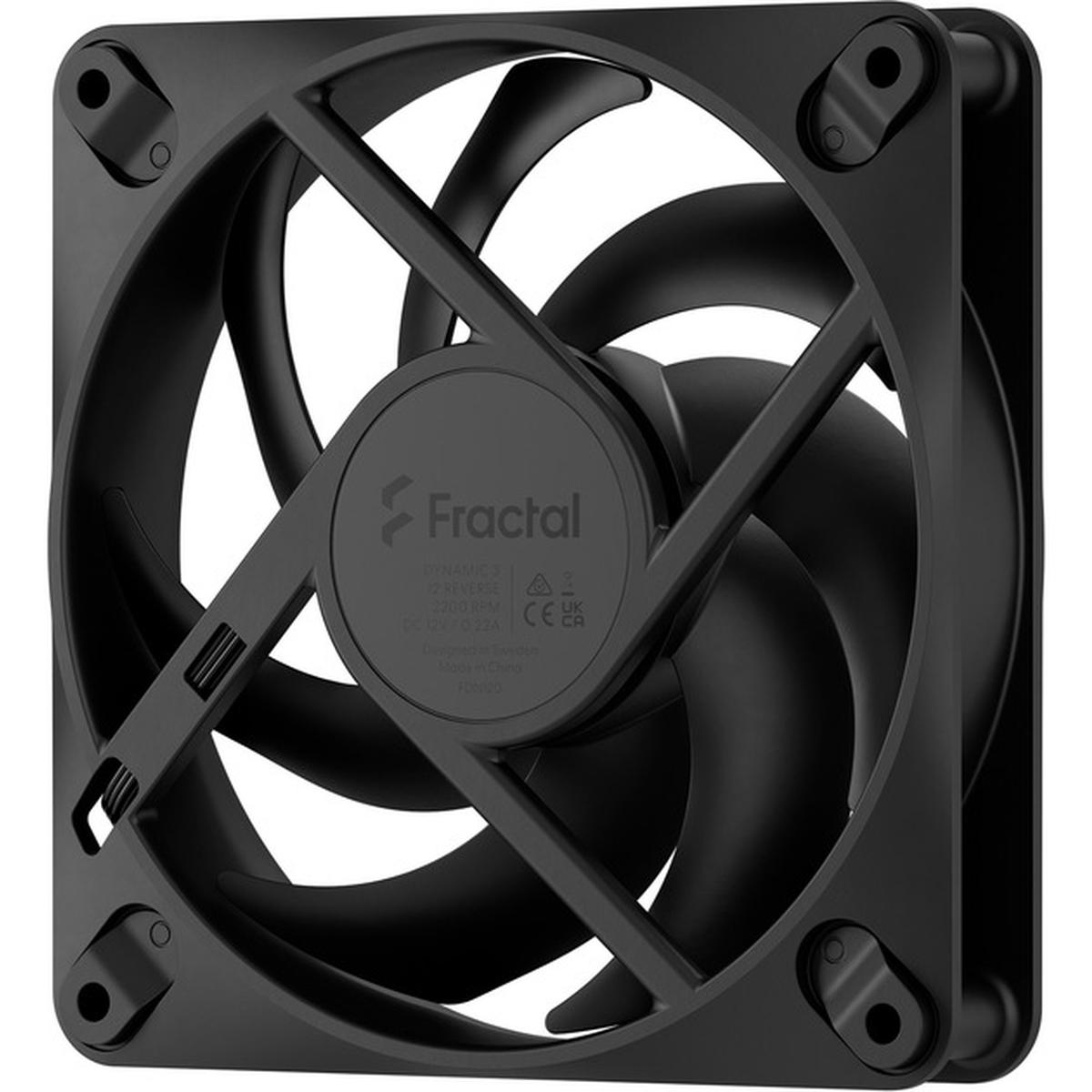 Fractal Design Dynamic 3 12 Reverse 120mm Gehäuselüfter schwarz