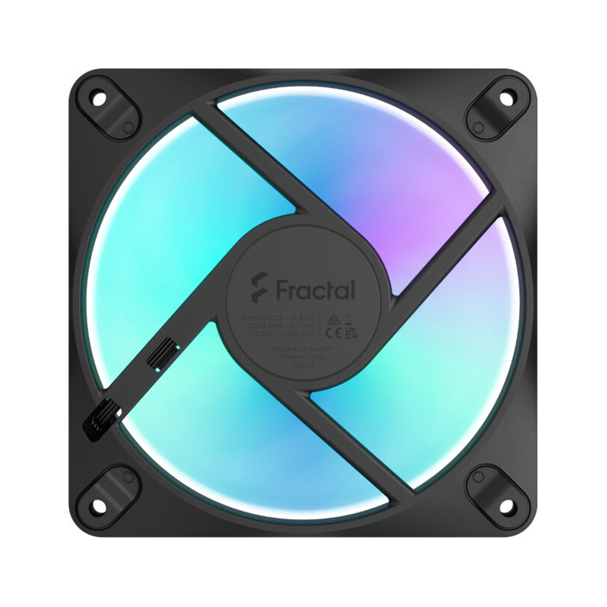 Fractal Design Dynamic 3 14 RGB 140mm Gehäuselüfter 3er-Pack schwarz