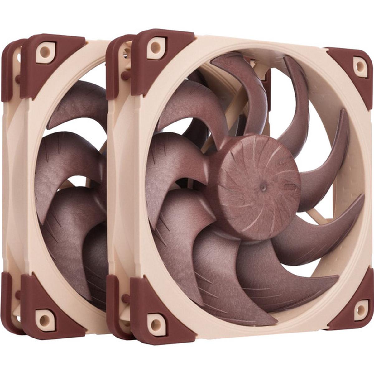 Noctua NF-A12x25 G2 PWM Sx2-PP Doppellüfter-Set braun