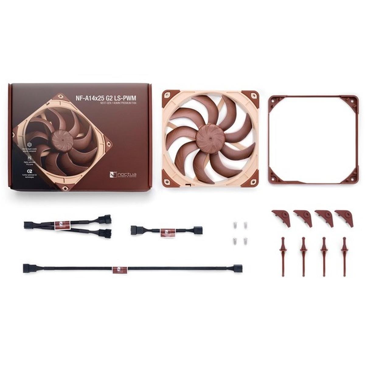 Noctua NF-A14x25 G2 LS-PWM 140mm PC-Lüfter braun