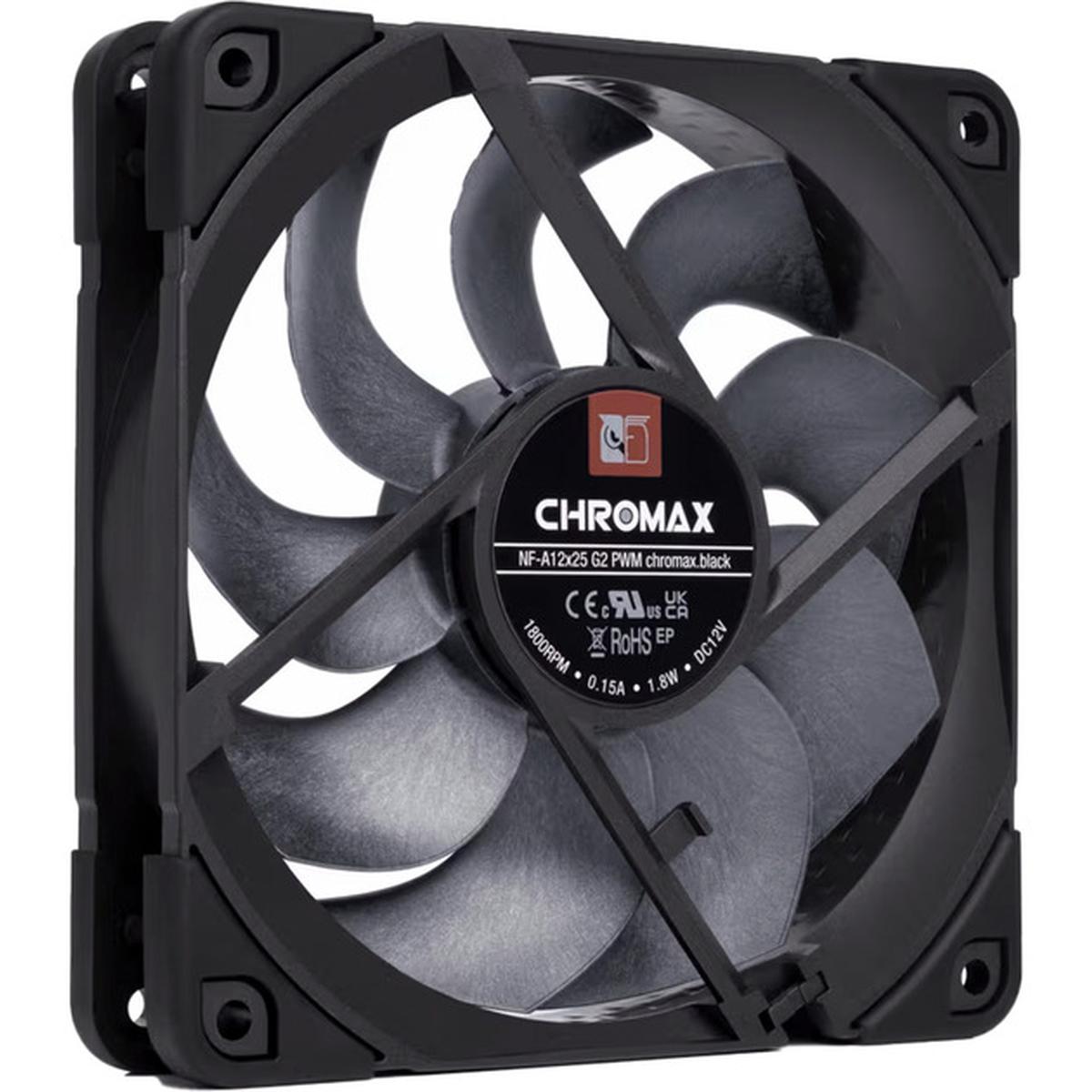 Noctua NF-A12x25 G2 PWM chromax.black 120mm PC-Lüfter schwarz