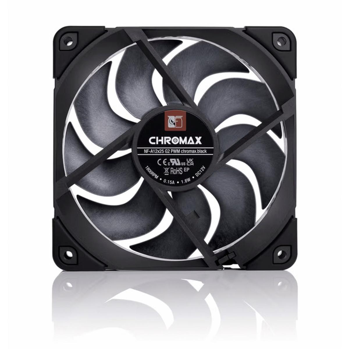Noctua NF-A12x25 G2 PWM chromax.black 120mm PC-Lüfter schwarz
