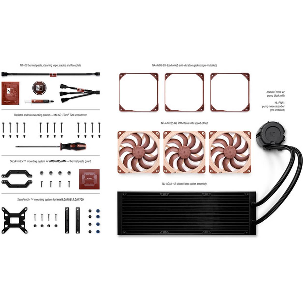 Noctua NL-LC1-42 420mm AiO-Wasserkühlung schwarz/braun