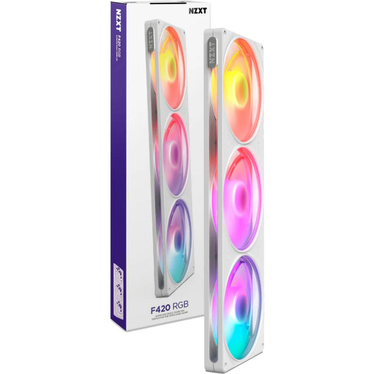 NZXT F420 RGB 3x 140mm PWM Lüfter weiß