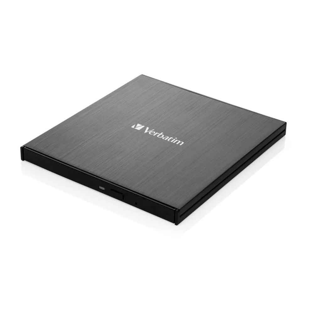 Verbatim Externer Slimline Bluray Writer mit USB-C Anschluss externer DVD und Bluray Brenner
