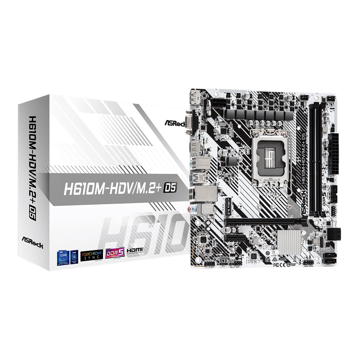 ASRock H610M-HDV/M.2+ D5 Micro-ATX Motherboard