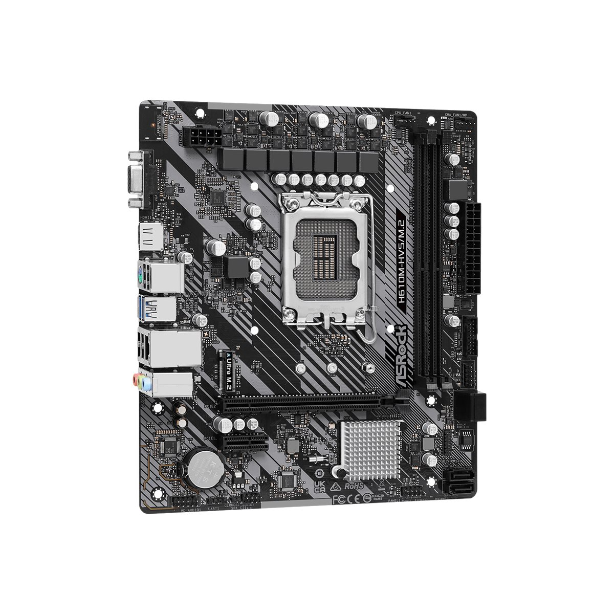 ASRock H610M-HVS/M.2 R2.0 Intel H610 LGA 1700 Micro ATX Mainboard