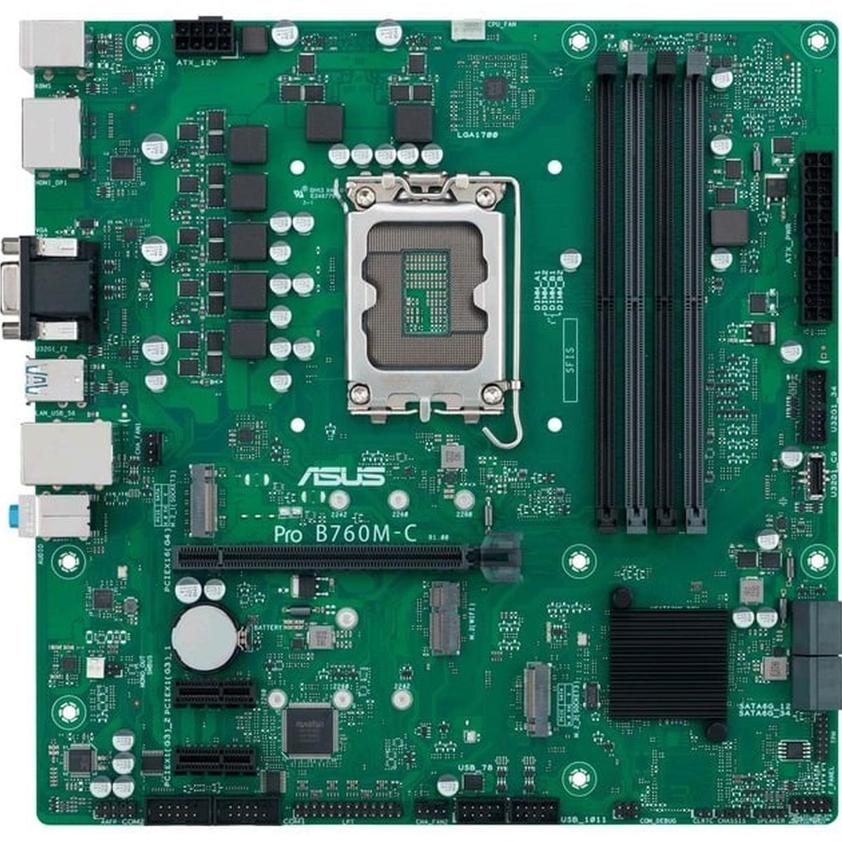 Asus PRO B760M-C CSM Business Mainboard Sockel Intel LGA 1700