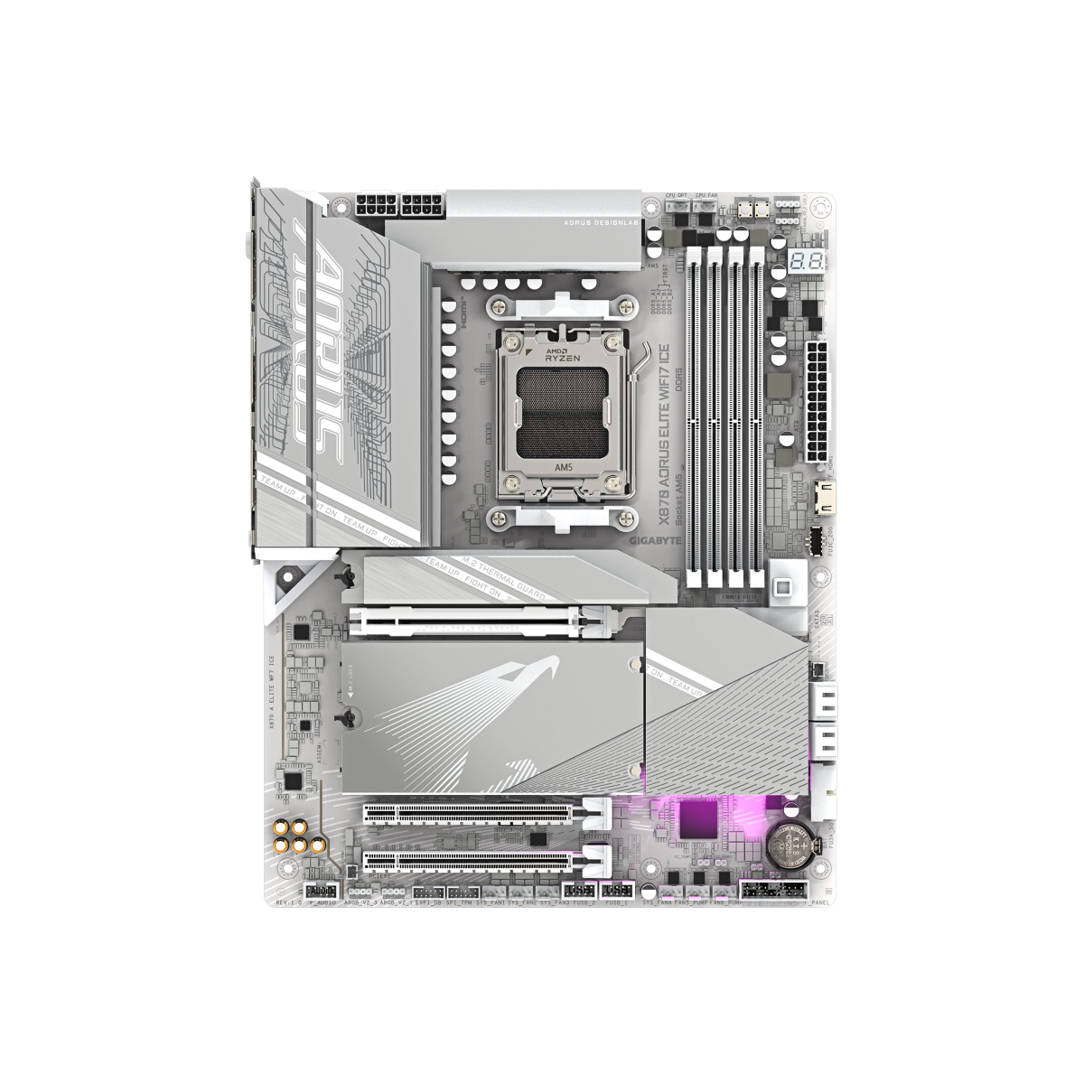 Gigabyte X870 Aorus Elite WIFI7 Ice Mainboard
