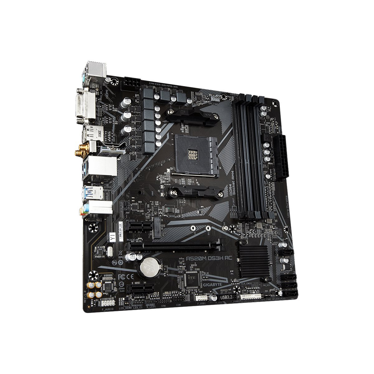 Gigabyte A520M DS3H AC AM4 Mainboard