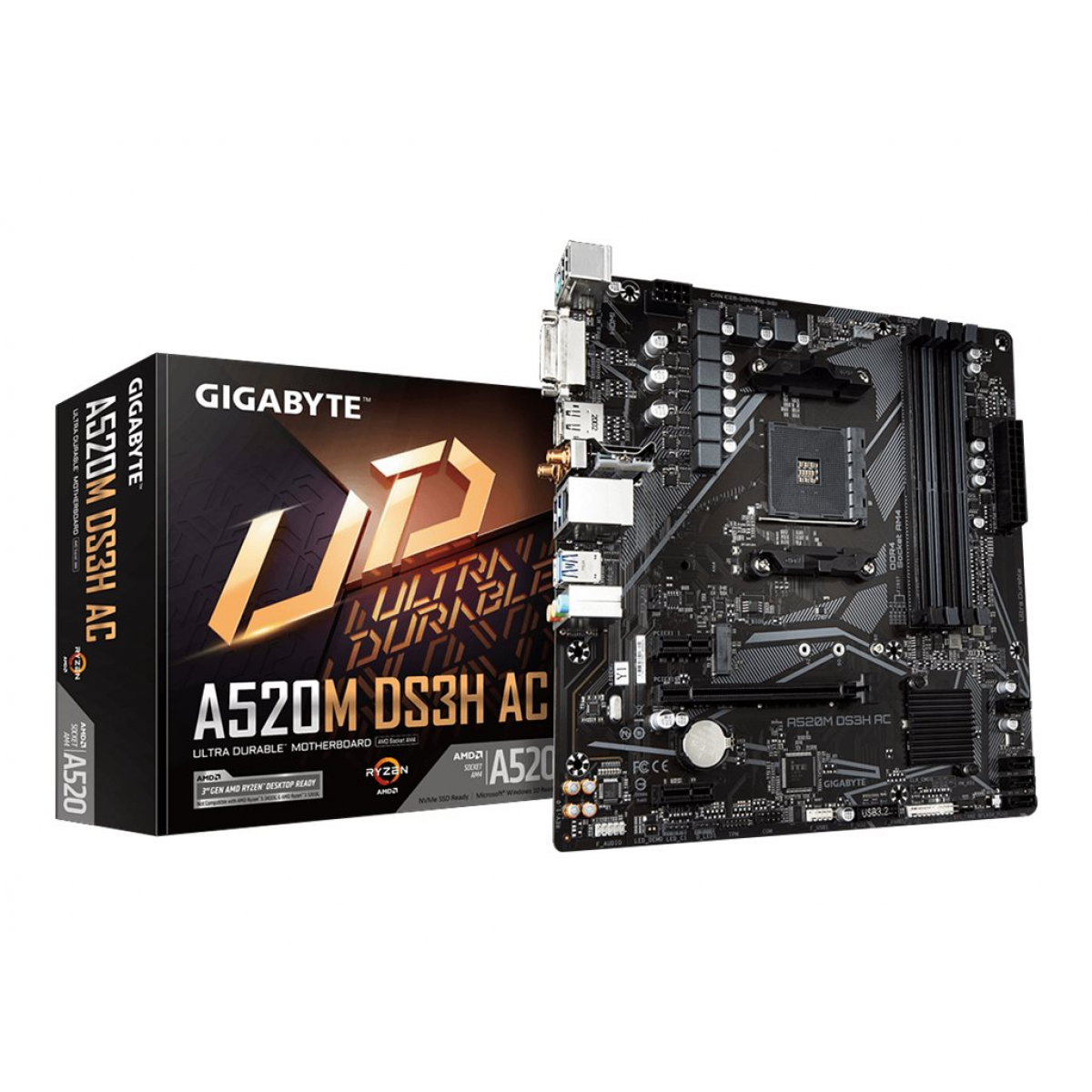 Gigabyte A520M DS3H AC AM4 Mainboard (2. Wahl)