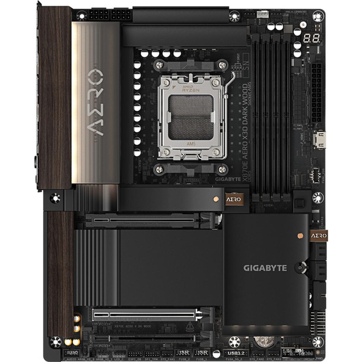 Gigabyte X870E AERO X3D Dark Wood AM5 ATX Mainboard