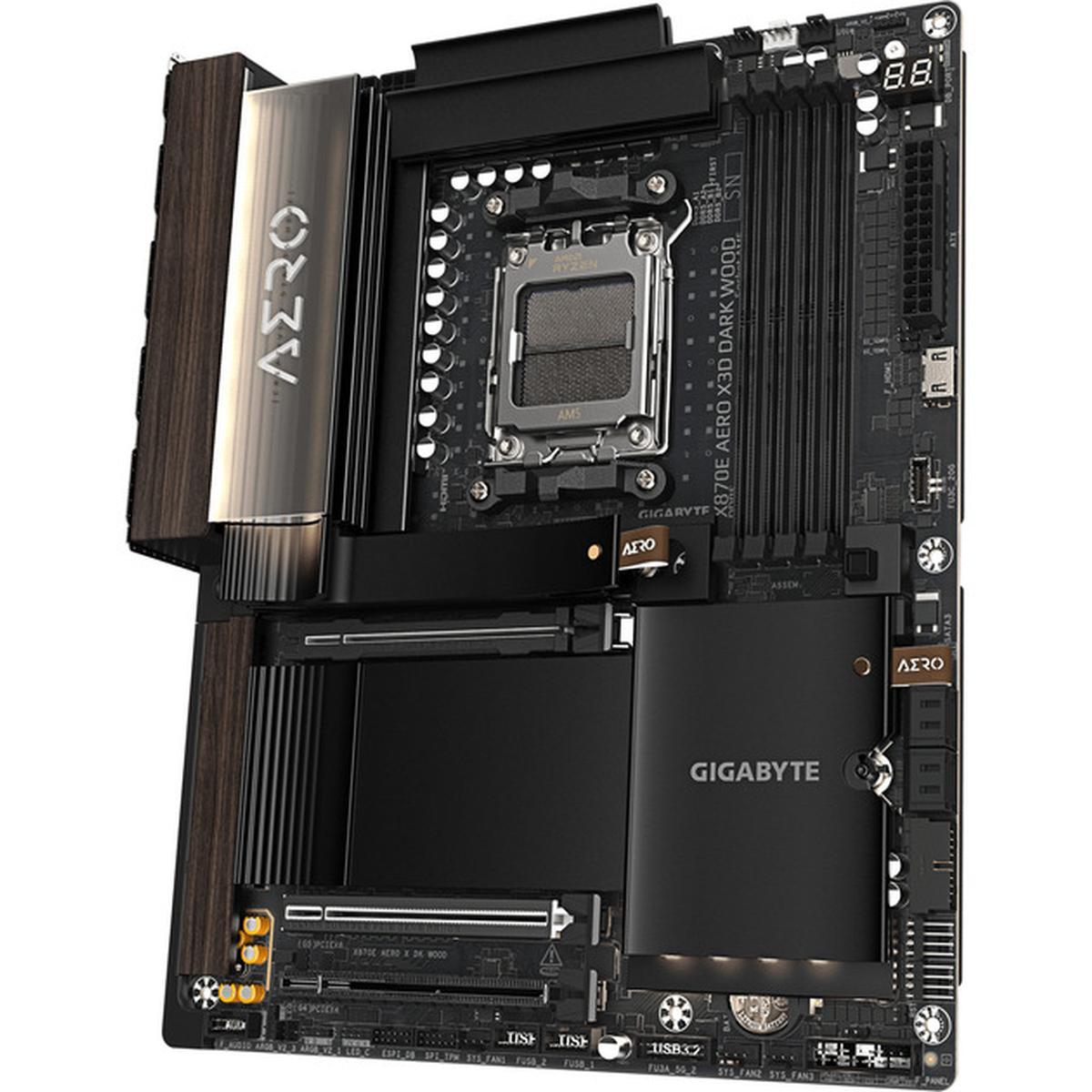 Gigabyte X870E AERO X3D Dark Wood AM5 ATX Mainboard