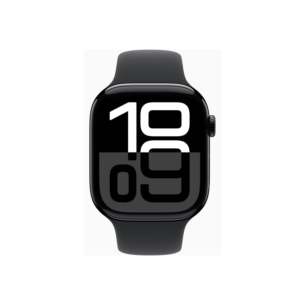 Apple Watch Series 10 GPS 46mm Aluminium Diamantschwarz Sportarmband Schwarz M/L