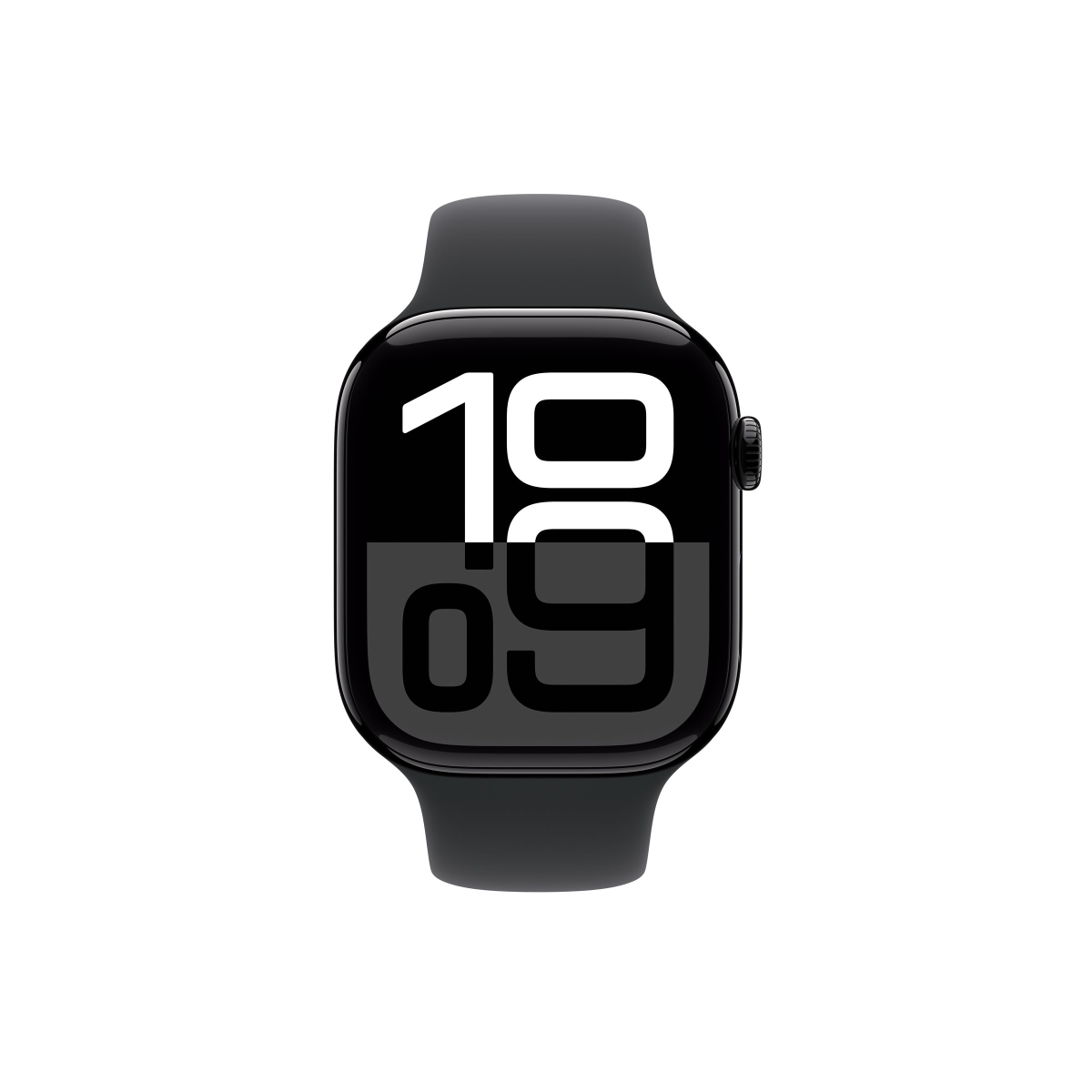 Apple Watch Series 10 GPS 46mm Aluminium Diamantschwarz Sportarmband Schwarz S/M