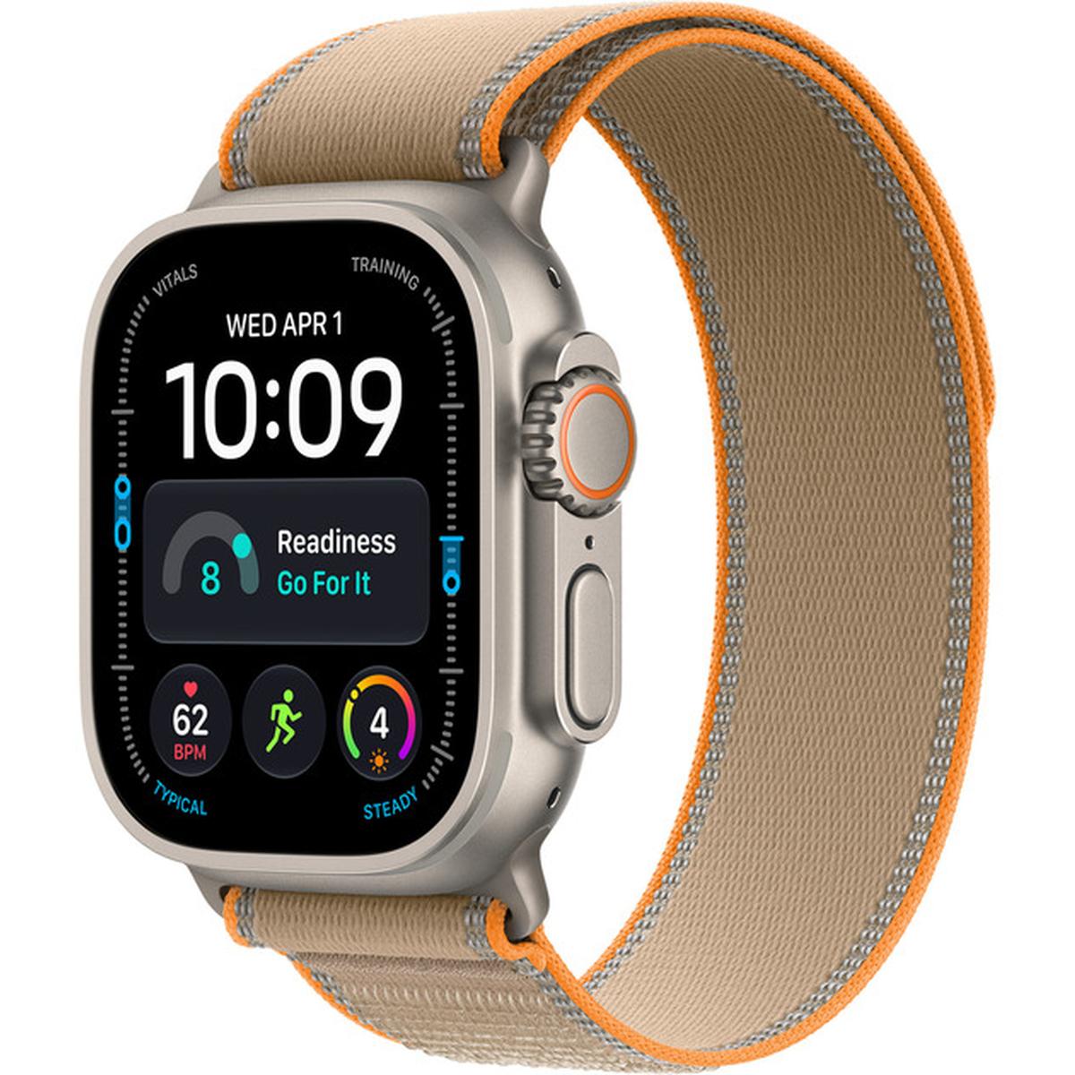 Apple Watch Ultra 4 GPS + Cellular 49mm Titan Smartwatch mit Trail Loop M/L natur/sand
