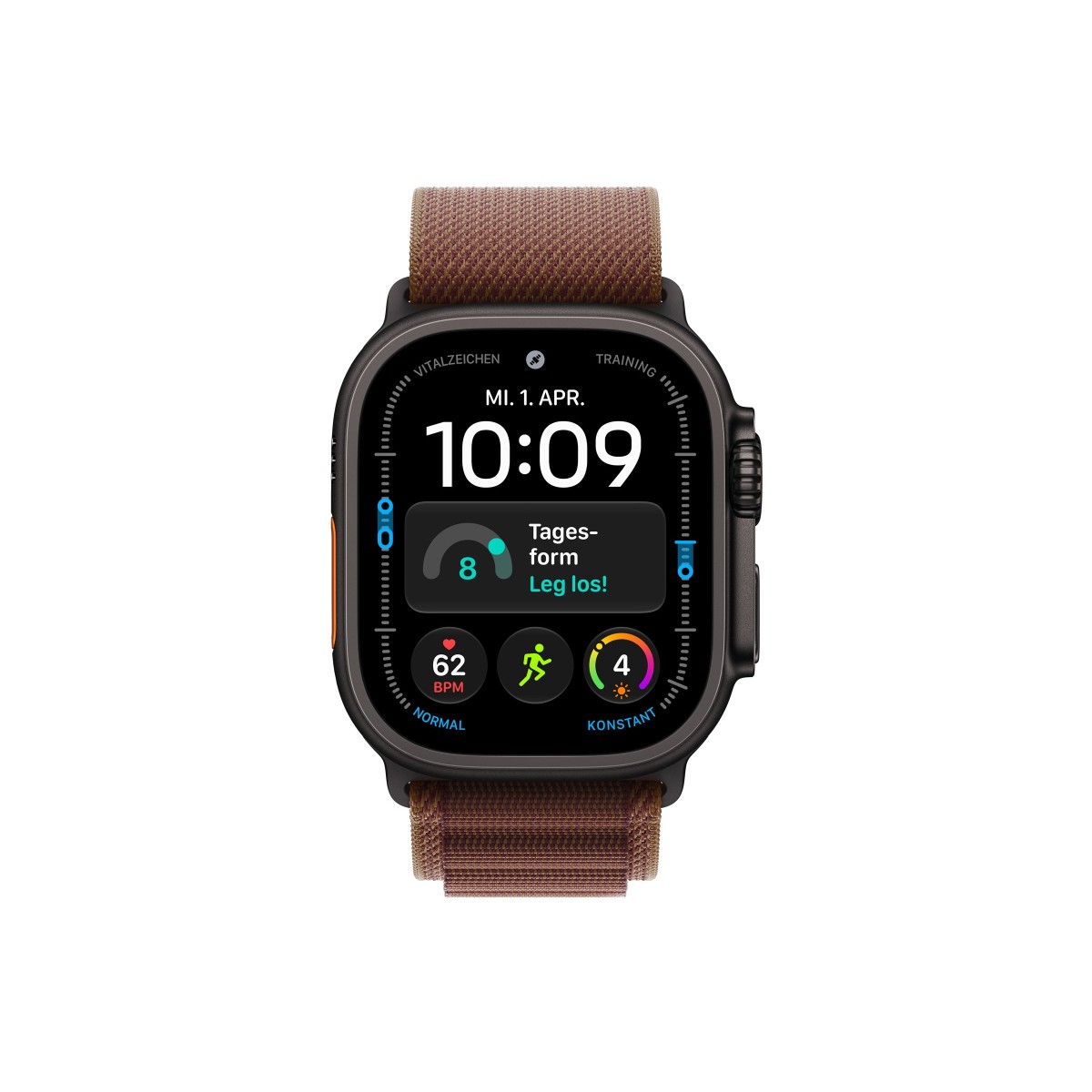 Apple Watch Ultra 4 GPS + Cellular 49mm Titan Smartwatch Titanium Black Alpine Loop Burgundy Medium