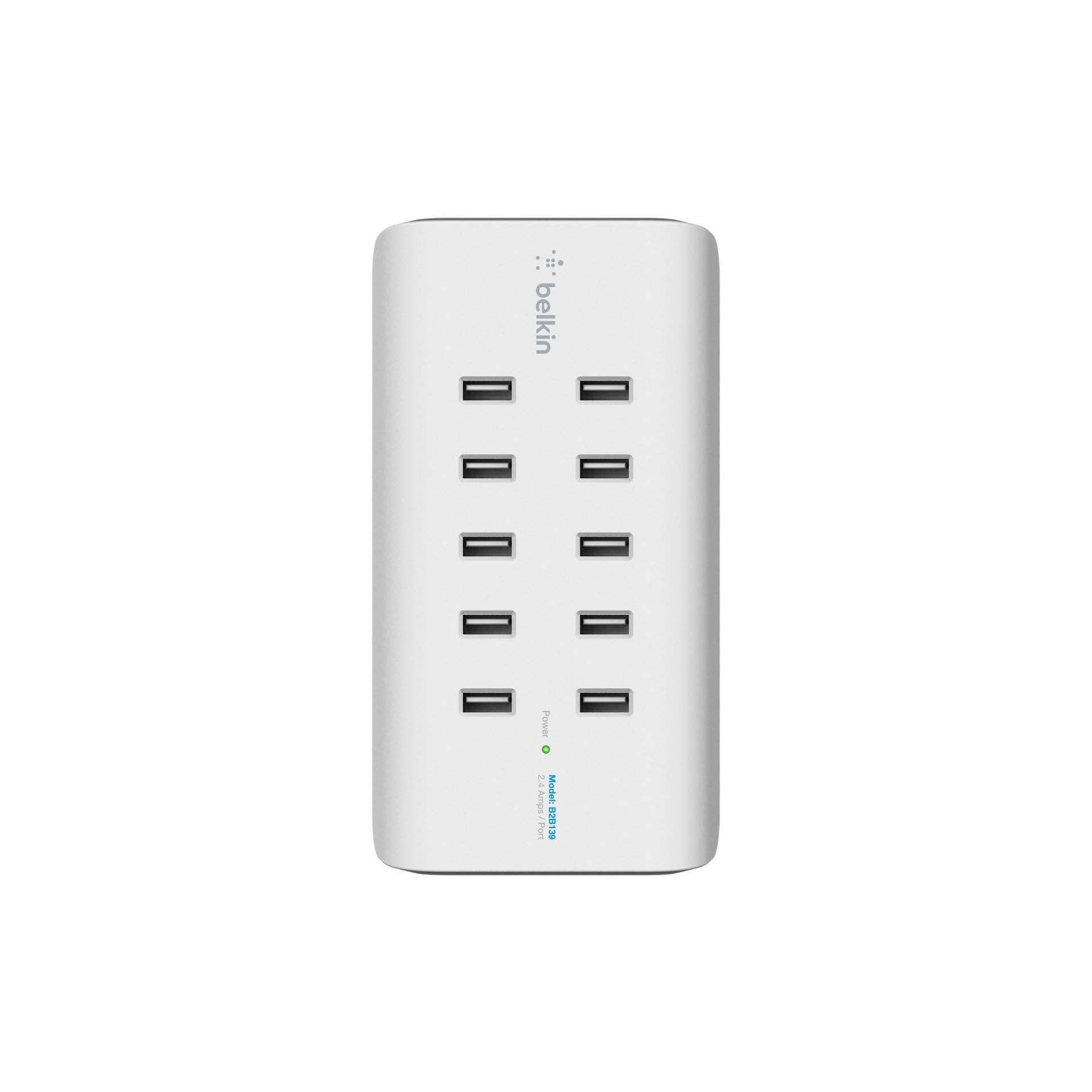 Belkin RockStar 120W 10-Port USB Ladestation weiß