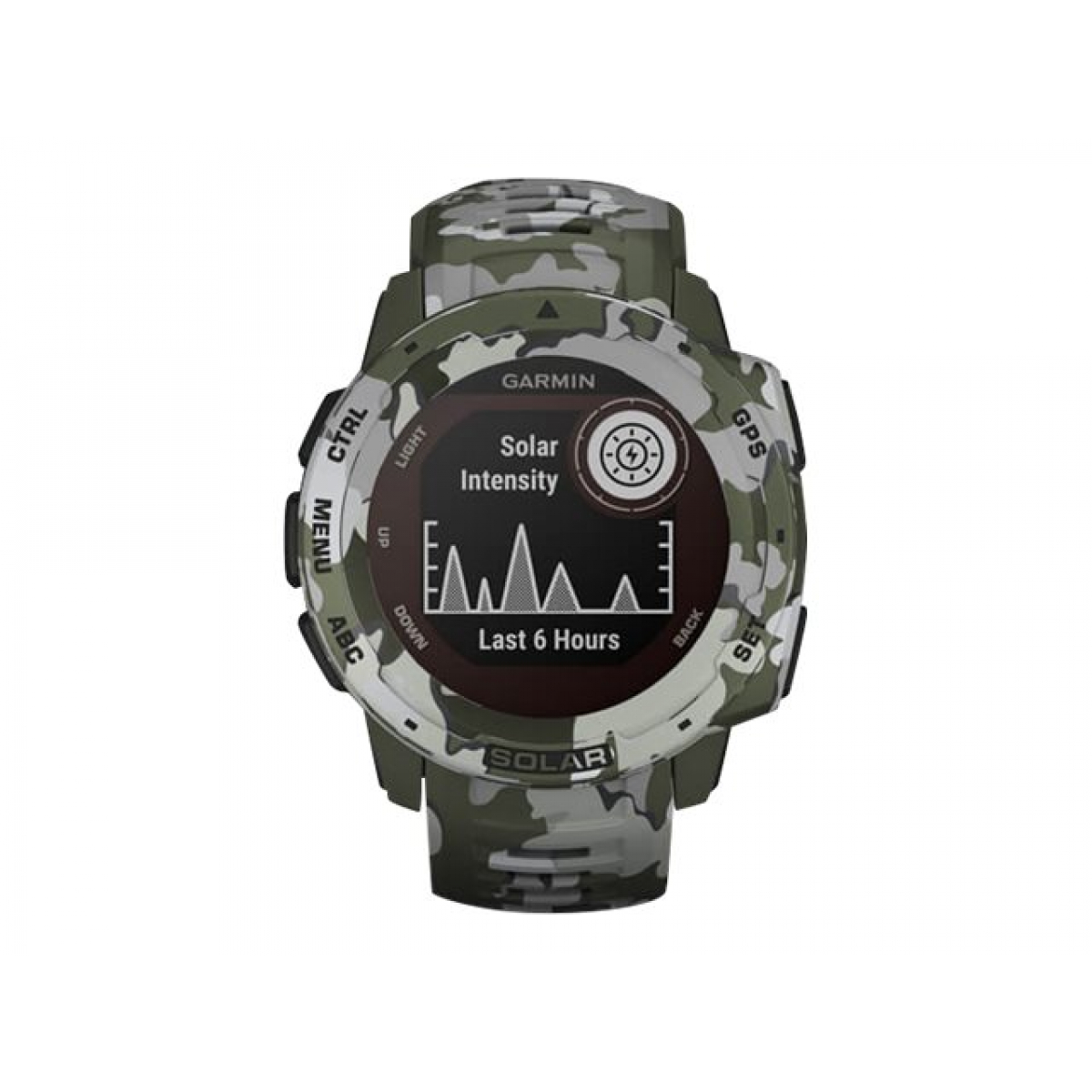 Garmin Instinct Solar Military Camo GPS-Smartwatch camo grün
