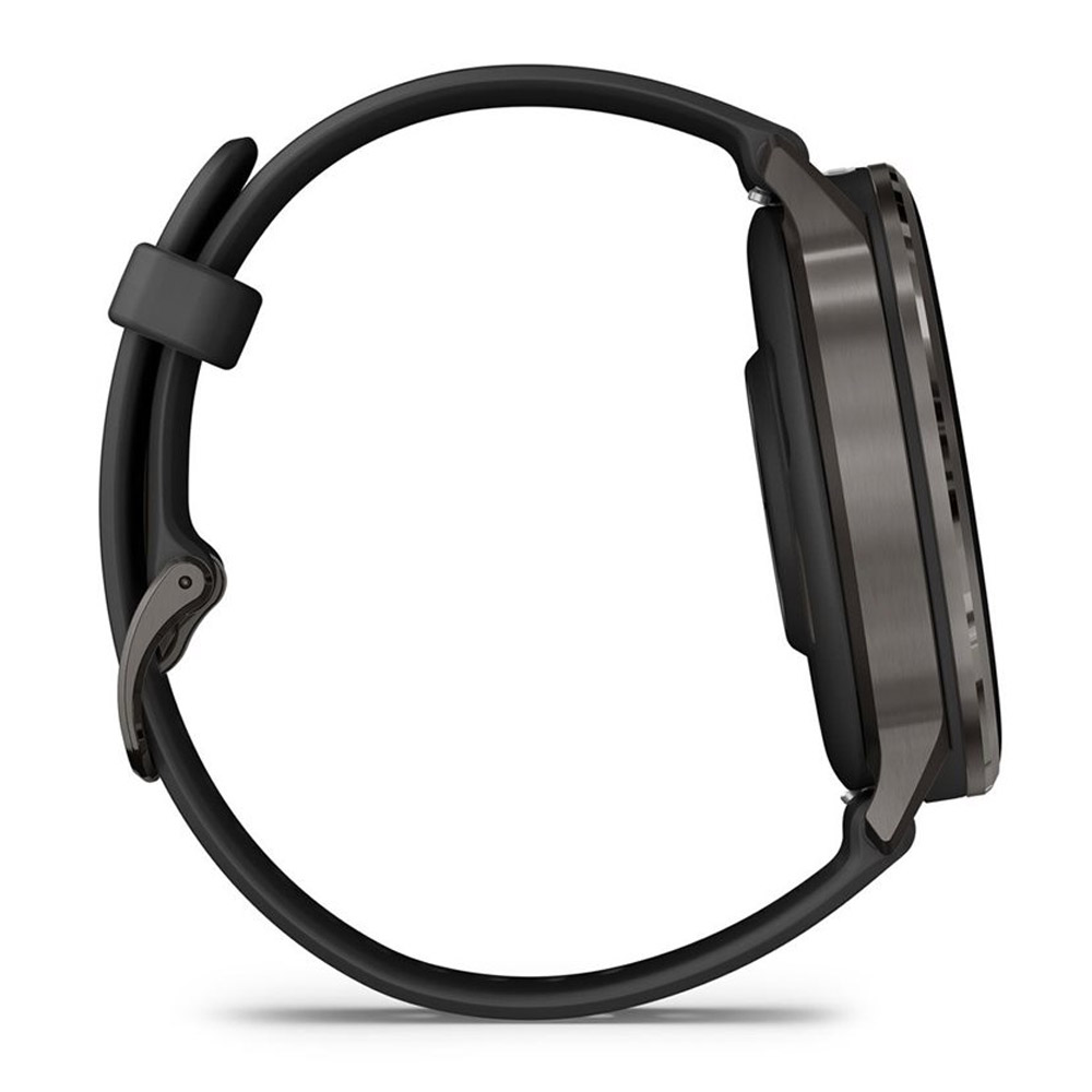 Garmin Venu 4 (45mm) Fitness-Smartwatch mit Silikon-Armband (22mm) schwarz/schiefergrau