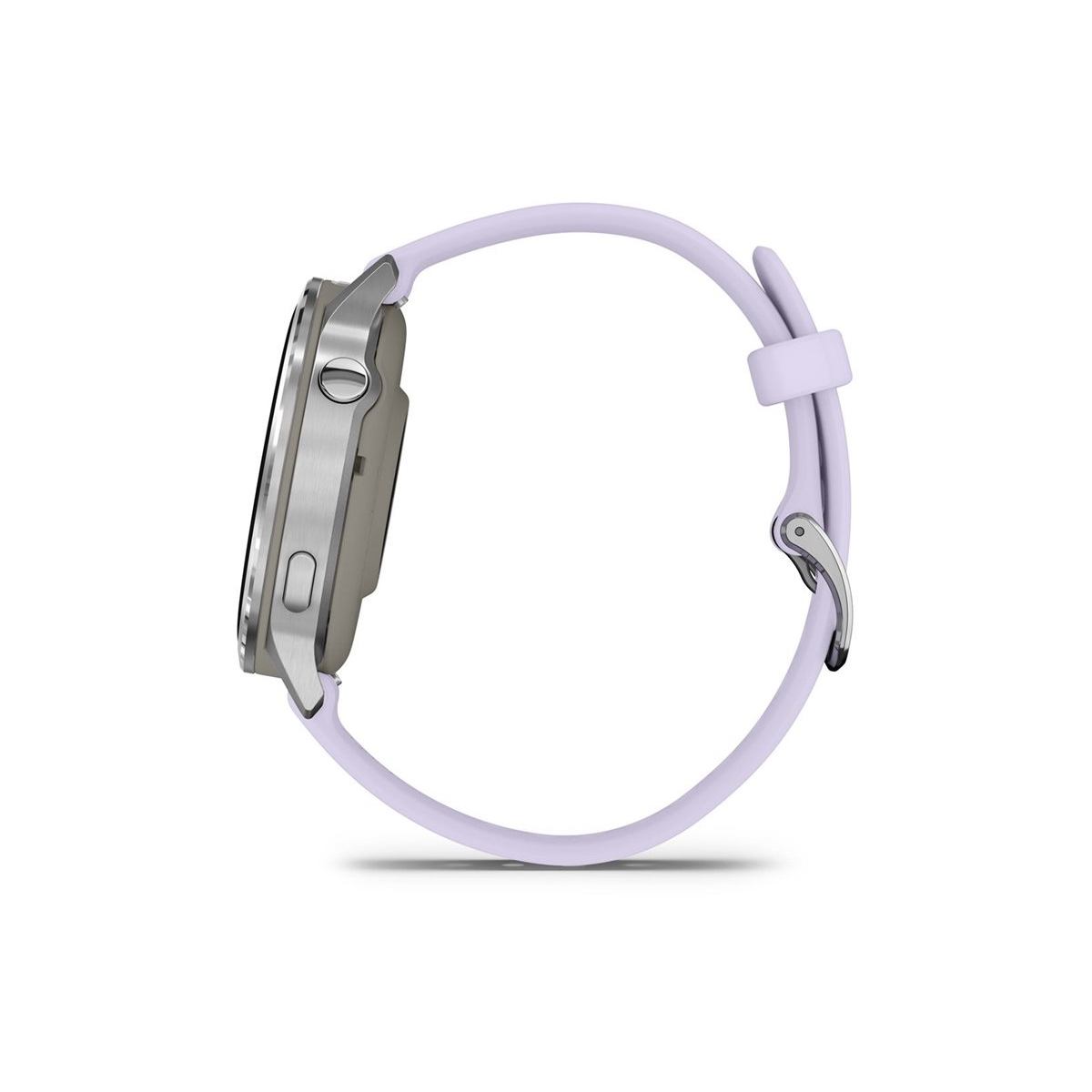 Garmin Venu 4 (41mm) Fitness-Smartwatch mit Silikon-Armband (18mm) grau/silber/lavendelblau