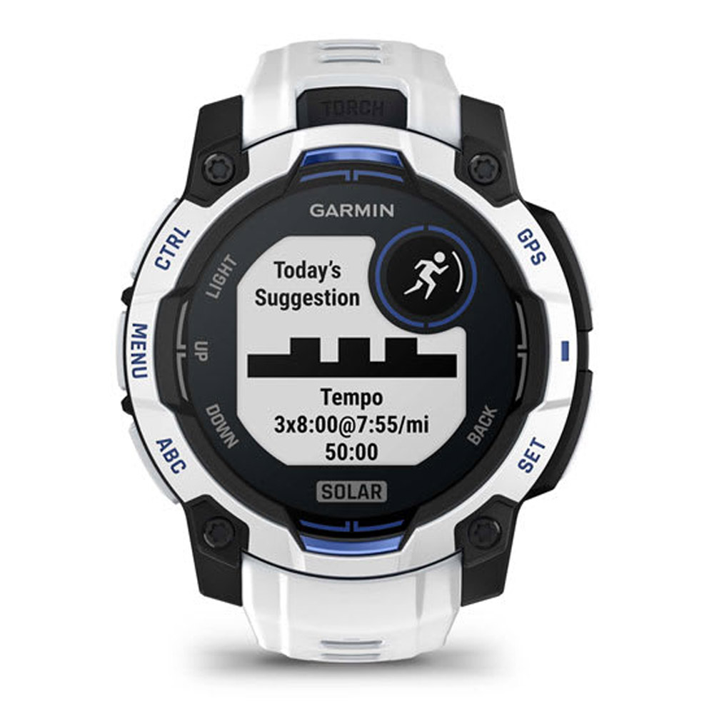 Garmin Instinct 3 45mm Solar Smartwatch Limited Edition schwarz/steinweiß