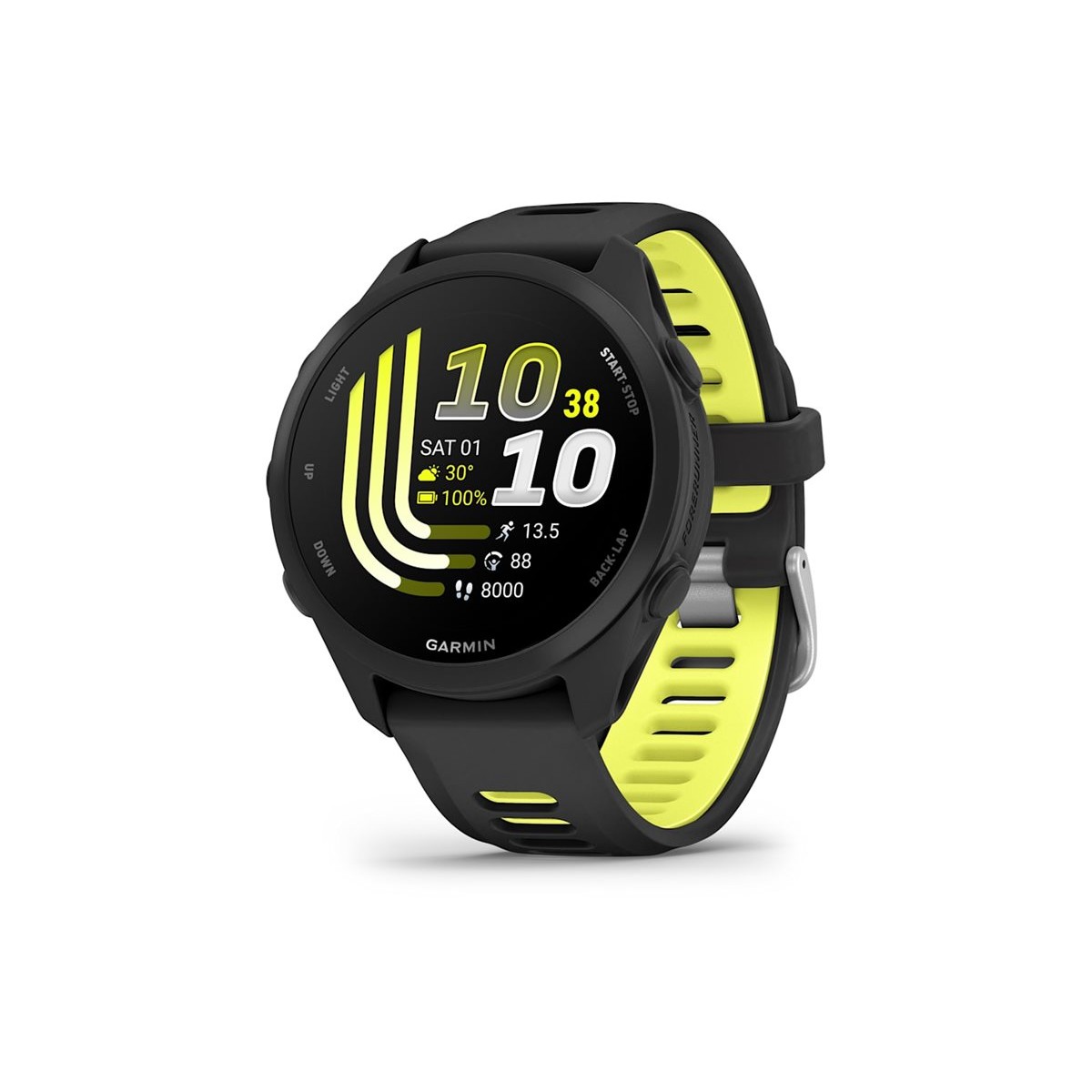 Garmin Forerunner 170 43mm GPS-Smartwatch schwarz/gelb