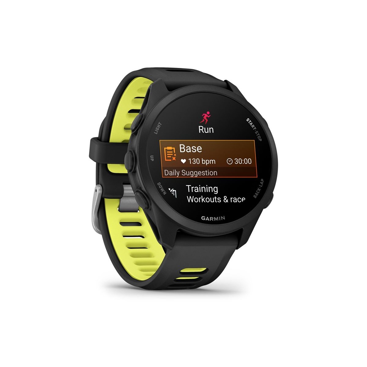 Garmin Forerunner 170 43mm GPS-Smartwatch schwarz/gelb