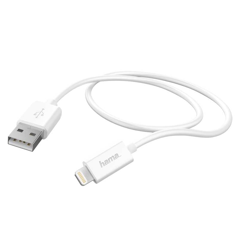 Hama Ladekabel, USB-A - Lightning, 1 m, Weiß