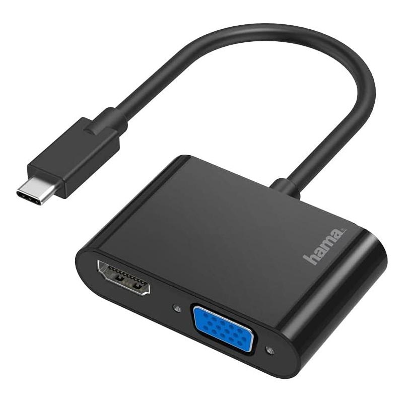 Hama Video-Adapter 2in1 USB-C-Stecker-VGA & HDMI-Buchse