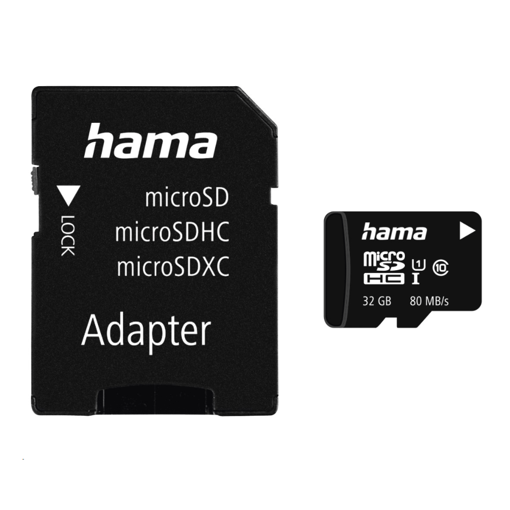Hama microSDHC 32GB Class 10 UHS-I 80MB/s + Adapter/Mobile