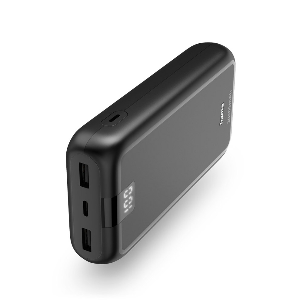 Hama Power Pack "Performance 20", 20000mAh, 3 Ausgänge: USB-C, 2x USB-A, anthrazit