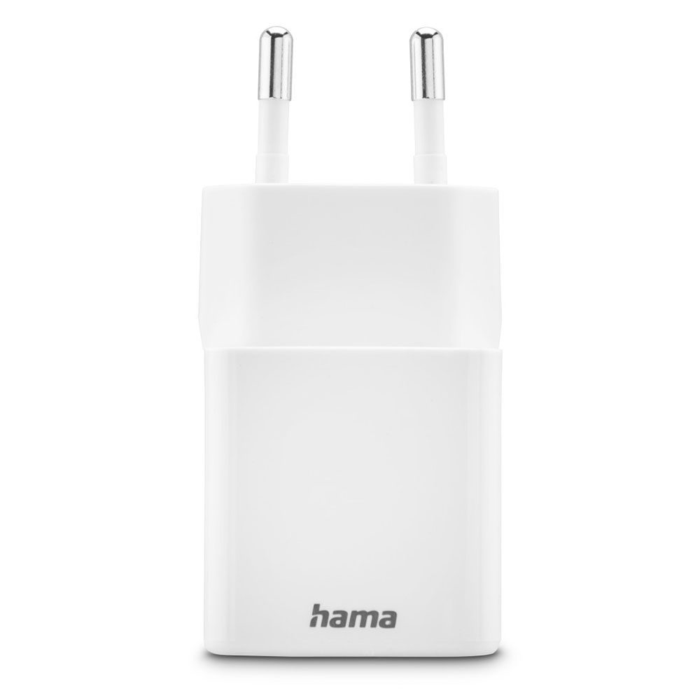 Hama Schnellladegerät, 1x USB-C, 1x USB-A, Mini-Ladegerät, PD, 30 W, Weiß