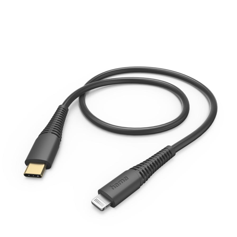 Hama Ladekabel, USB-C - Lightning, 1,5 m, Schwarz