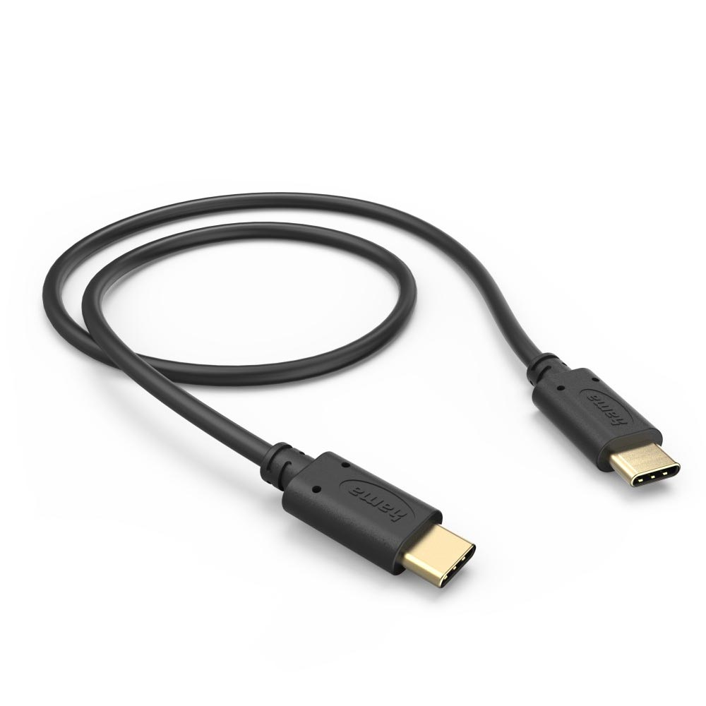 Hama Ladekabel, USB-C - USB-C, 0,5 m, Schwarz