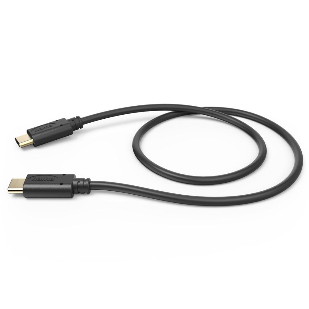 Hama Ladekabel, USB-C - USB-C, 0,5 m, Schwarz