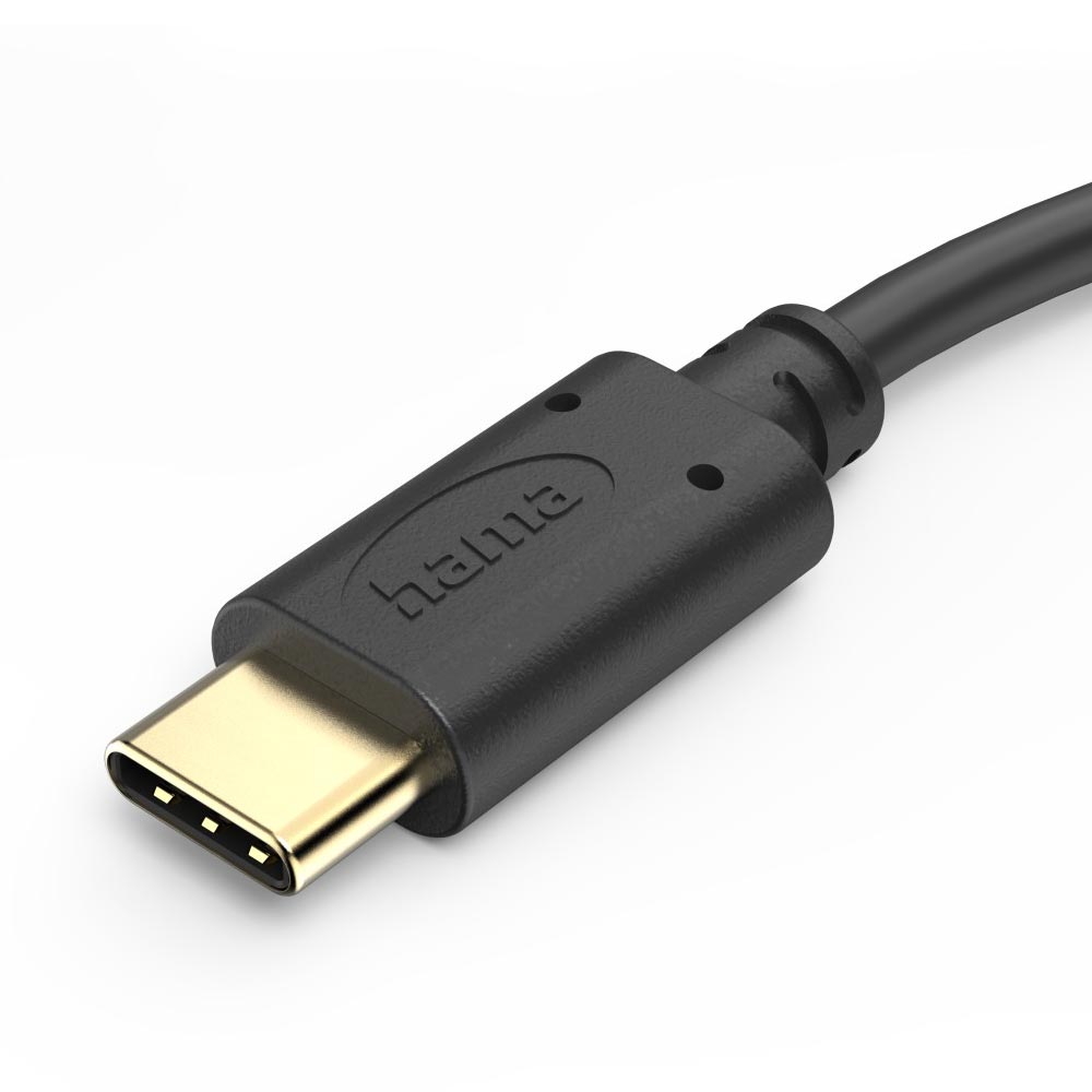 Hama Ladekabel, USB-C - USB-C, 0,5 m, Schwarz