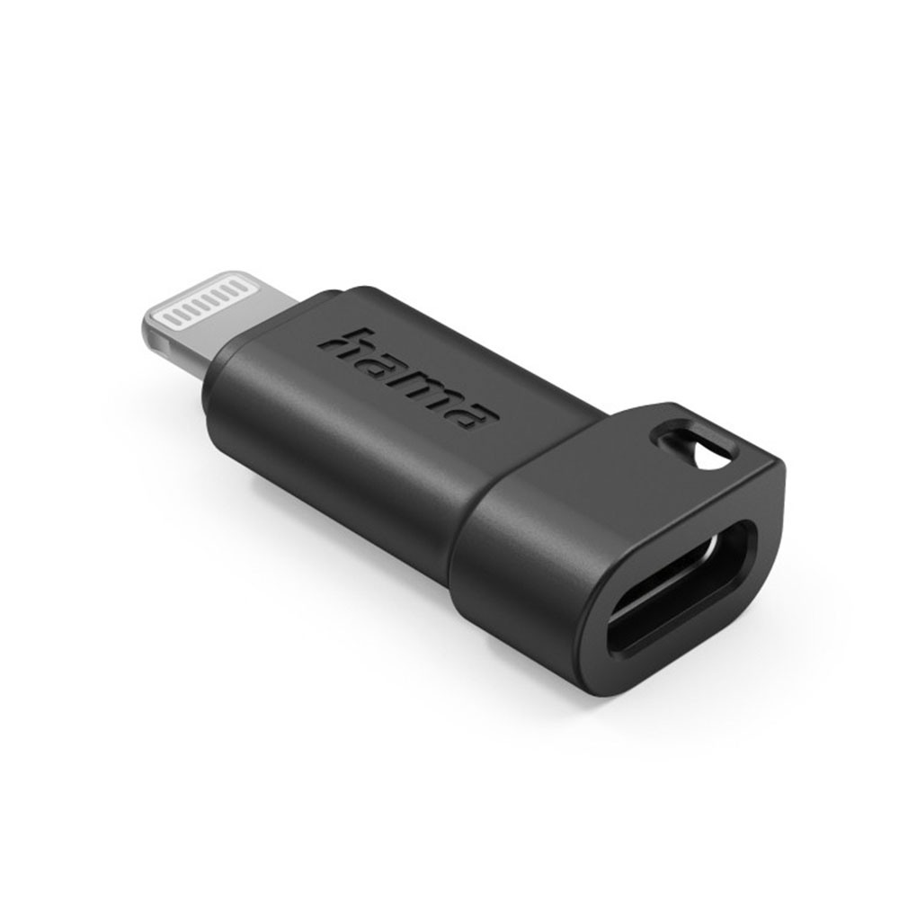 Hama USB-C-Adapter auf Apple Lightning-Stecker, MFI, Schwarz