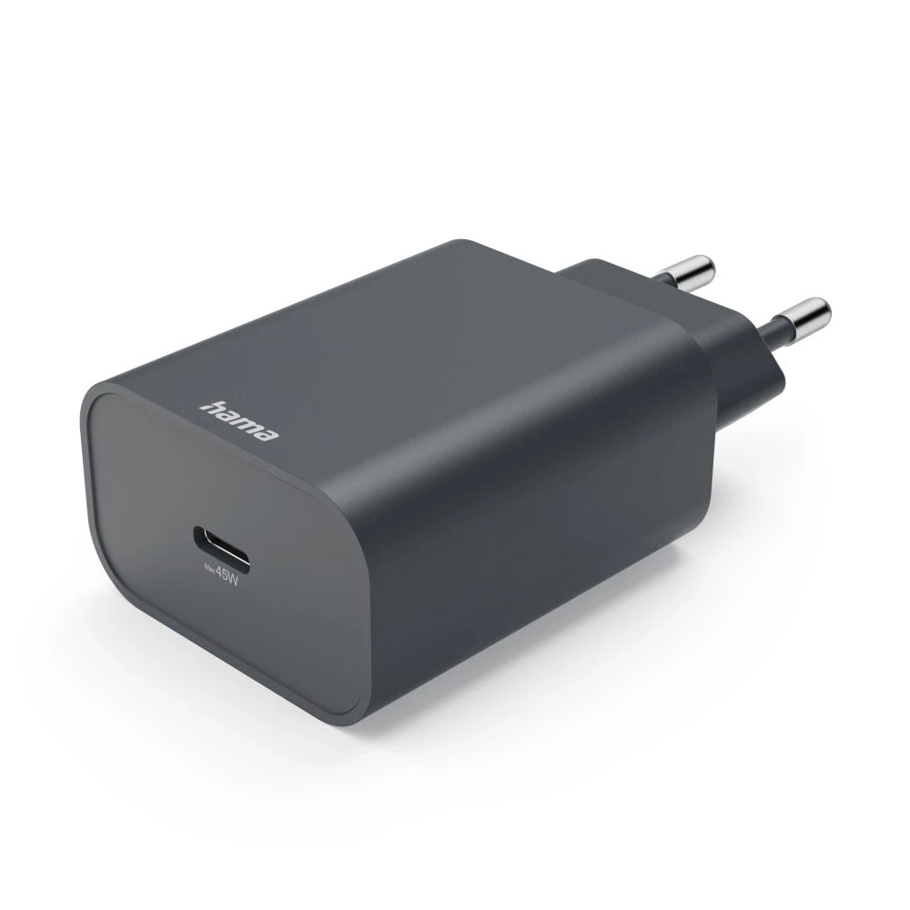 Hama Schnellladegerät USB-C PD 45 W Anthrazit