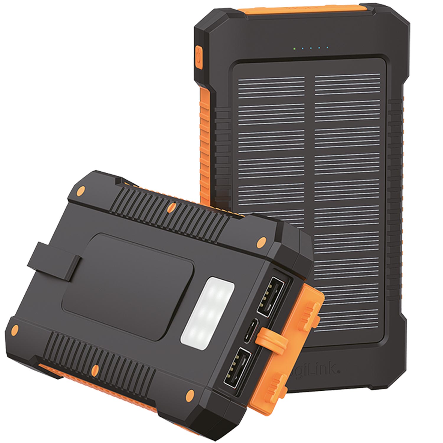 LogiLink Solar-Powerbank 8000 mAh orange (B-Ware)