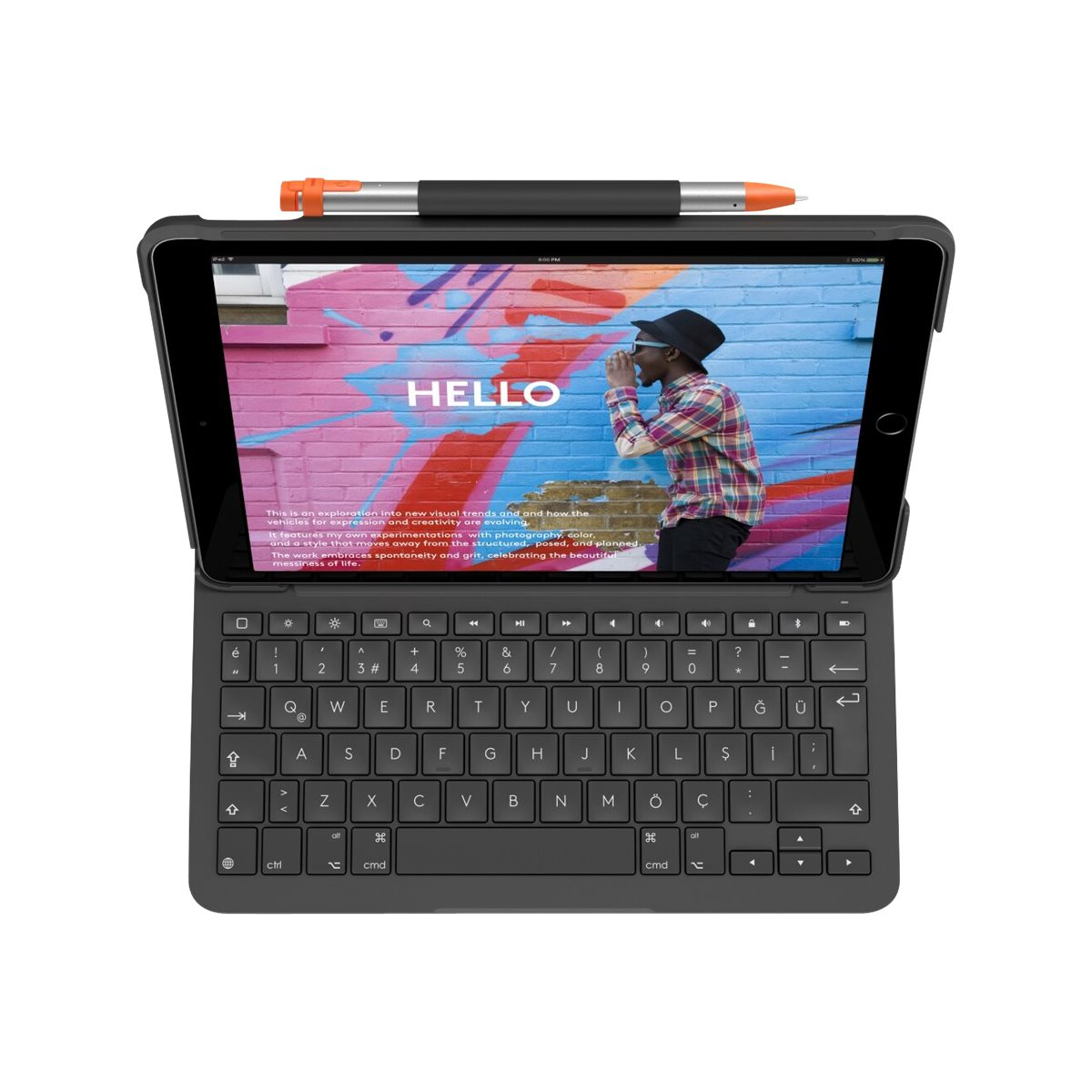 Logitech Slim Folio für iPad 7th graphit