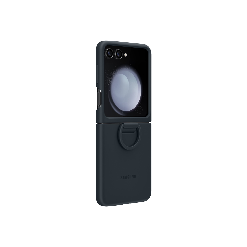 Samsung Silikoncase mit Ring für Galaxy Z Flip 5 Indigo