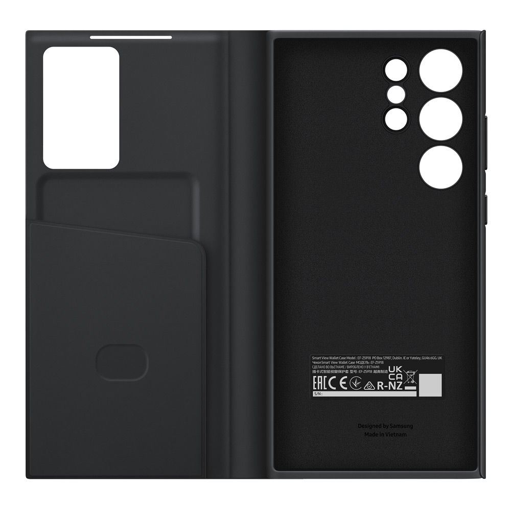 Samsung Smart View Wallet Smartphone Case EF-ZS918 für Galaxy S23 Ultra schwarz