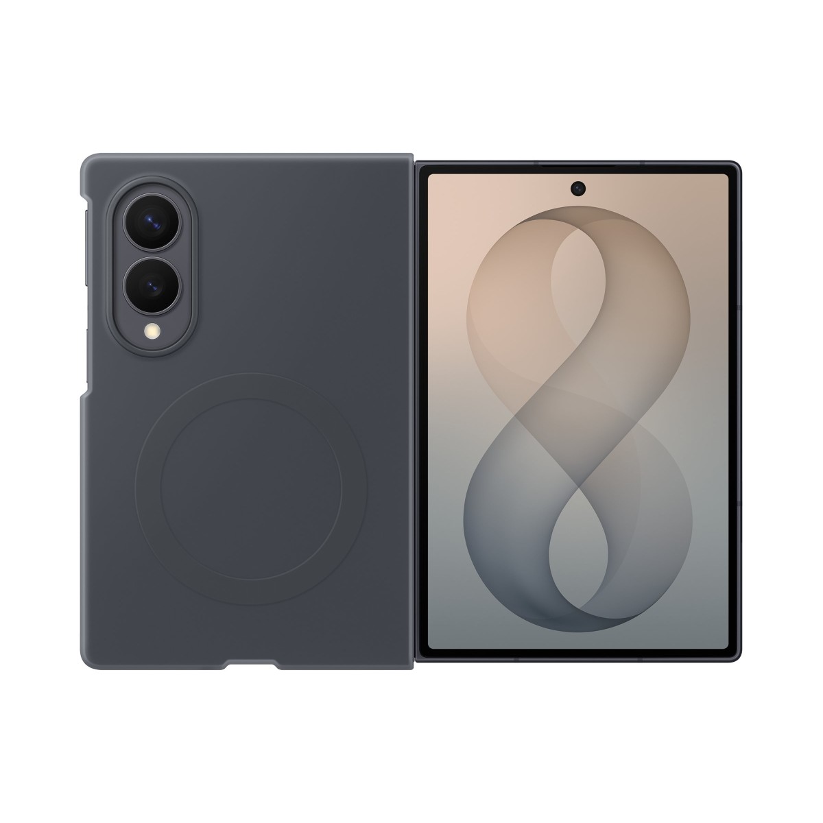 Samsung Silicone Magnet Case EF-EF971 Handyhülle für Samsung Galaxy Z Fold8 graphite