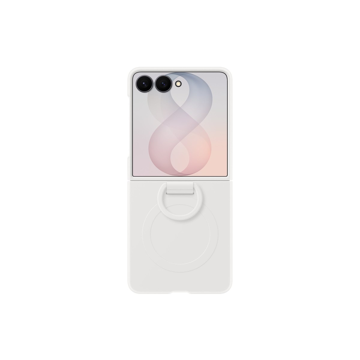 Samsung Silicone Ring Magnet Case EF-EF776 Handyhülle für Samsung Galaxy Z Flip8 cream