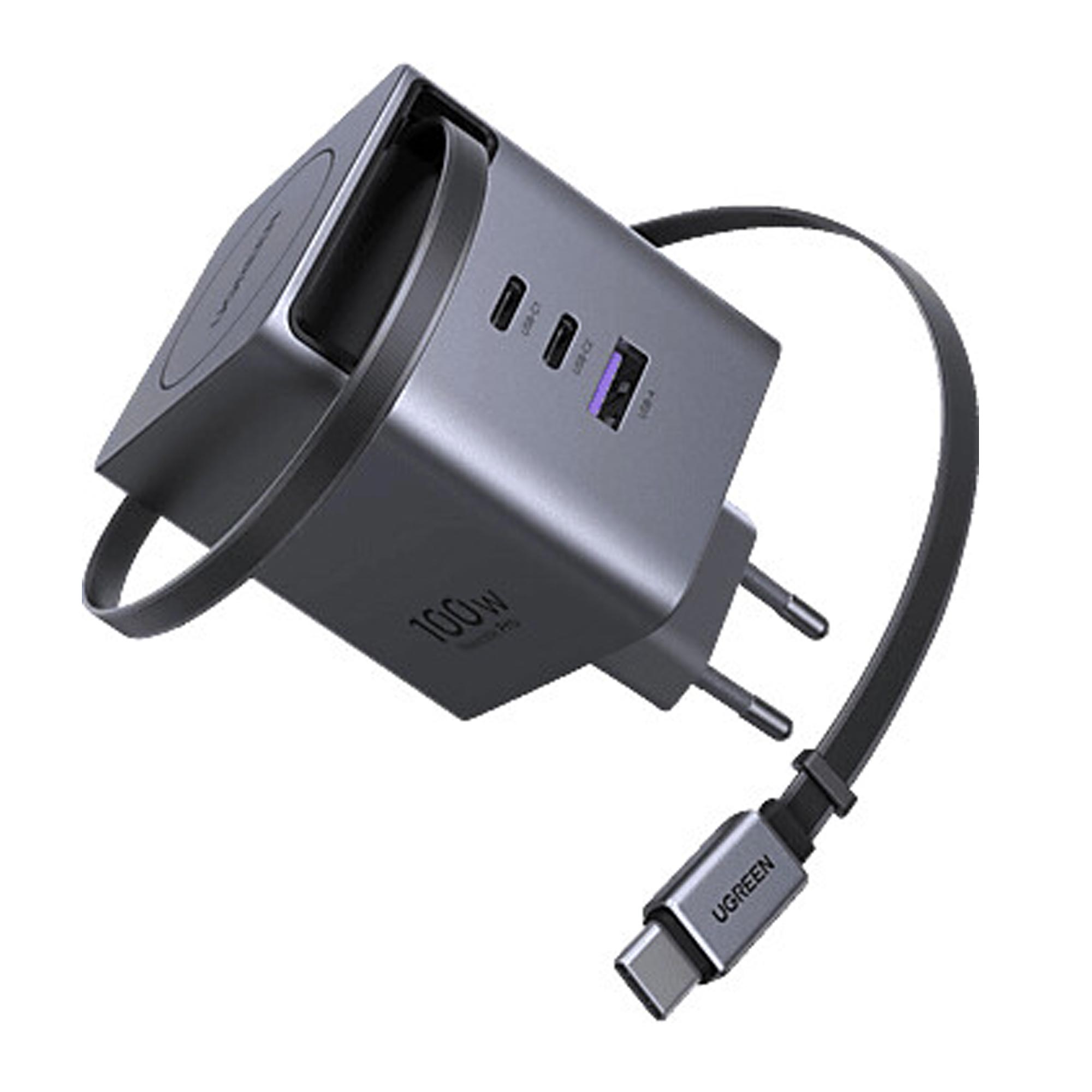 UGREEN Nexode Pro X616 GaN 100W USB-Ladegerät mit einziehbarem Kabel